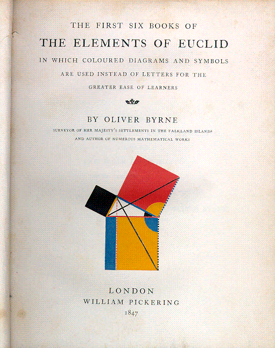 design detail from Oliver Byrne's Elements of Euclid in 1847