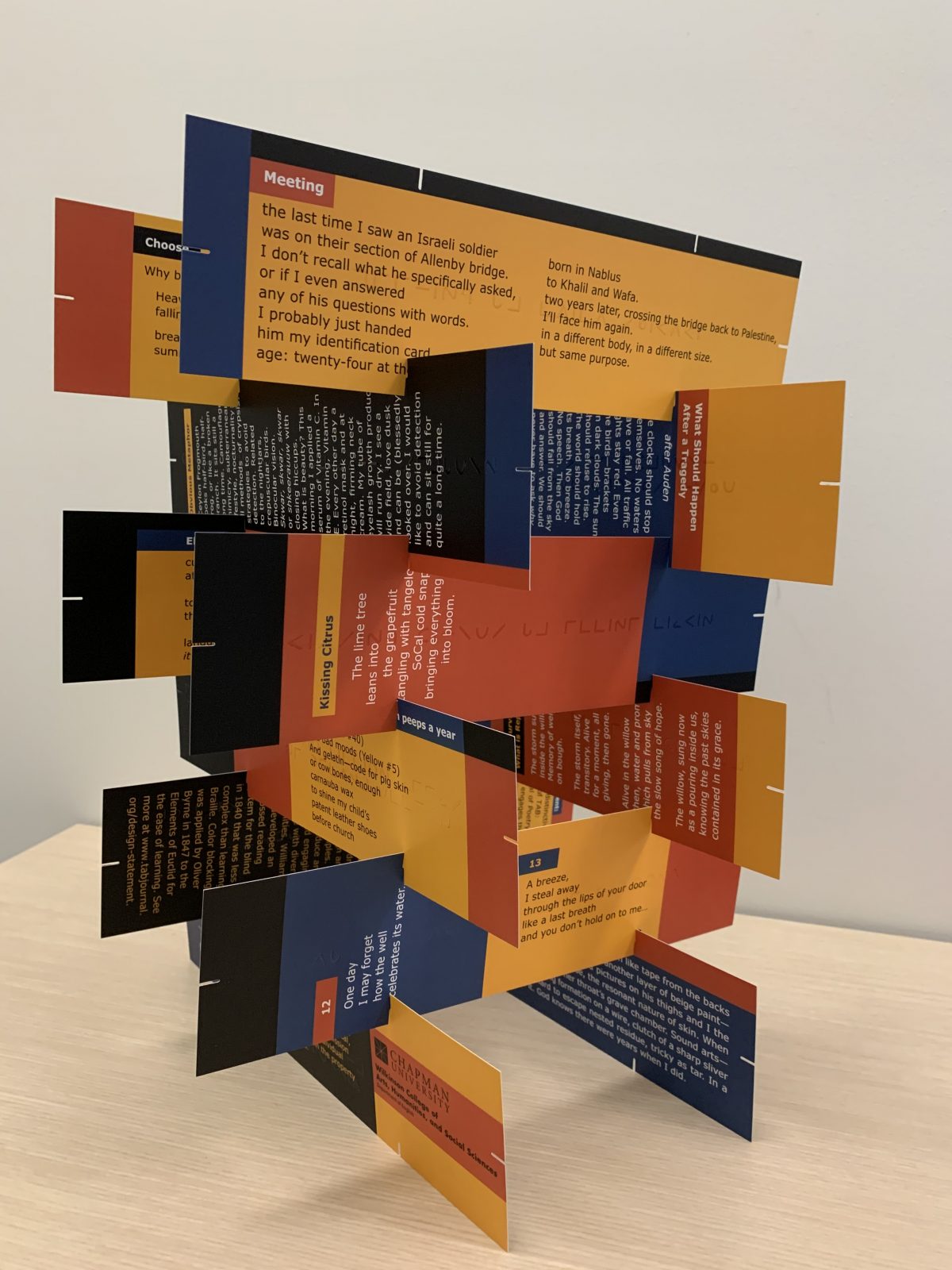 Stacked tower from printed panels in the Vol. 8, 2020 print issue