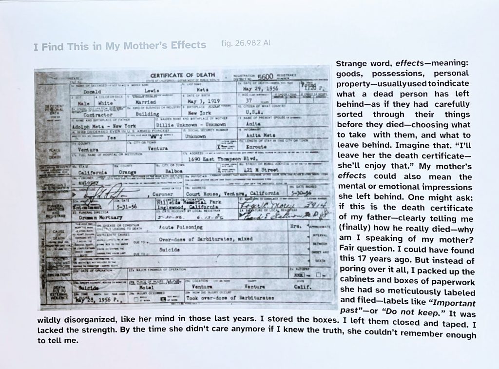 death certificate with text running on right side and underneath