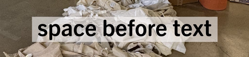 Image with text that reads: Space before text